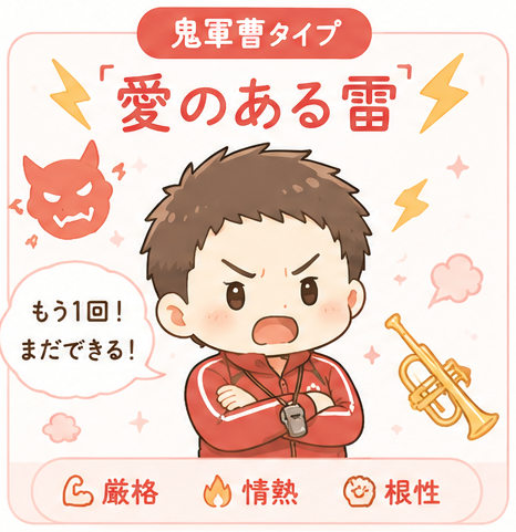 鬼軍曹タイプ 愛のある雷 のイラストカード