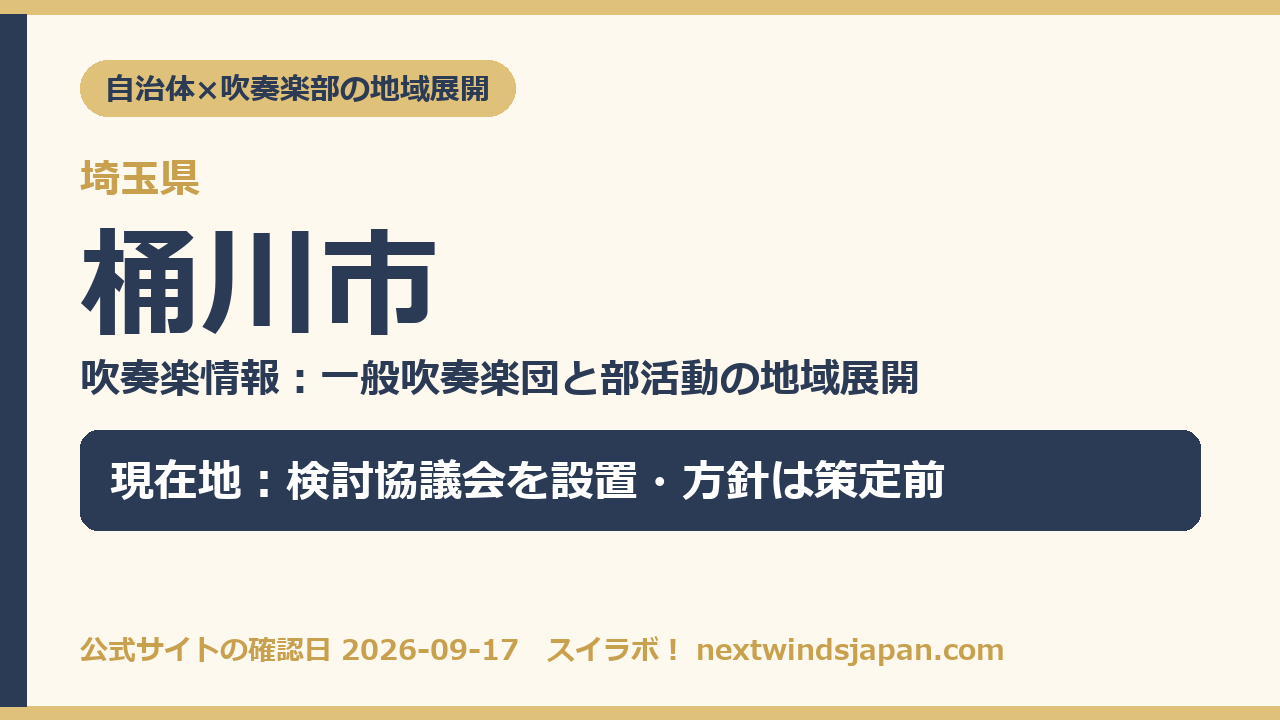 桶川市の部活動地域展開の現在地カード
