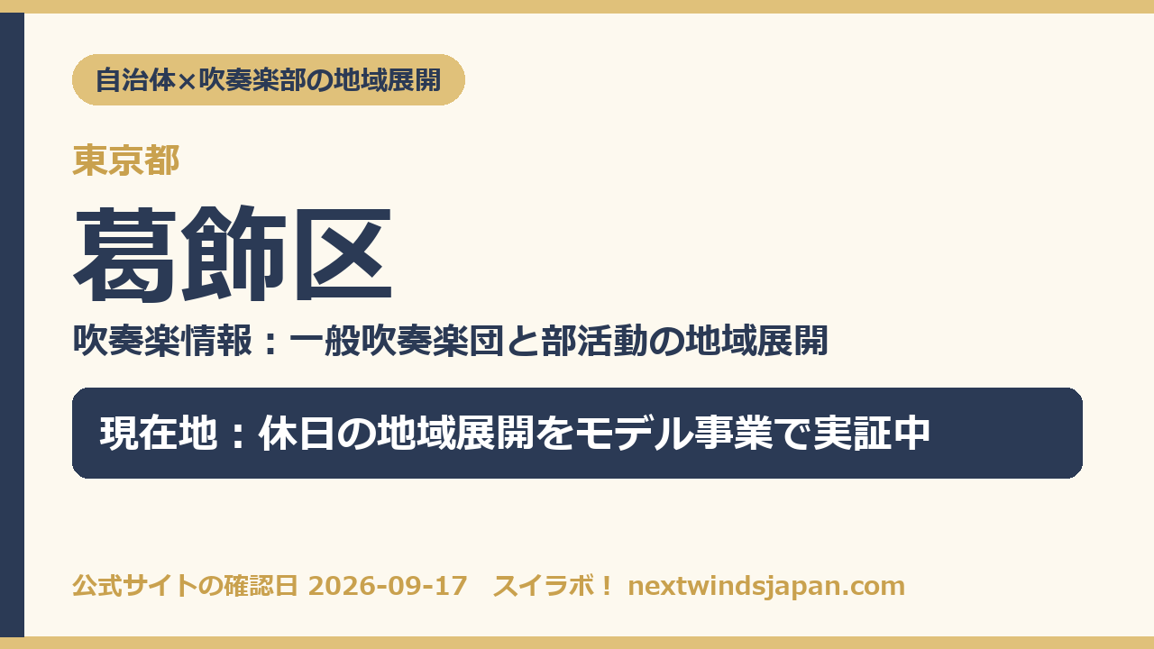 葛飾区の部活動地域展開の現在地カード