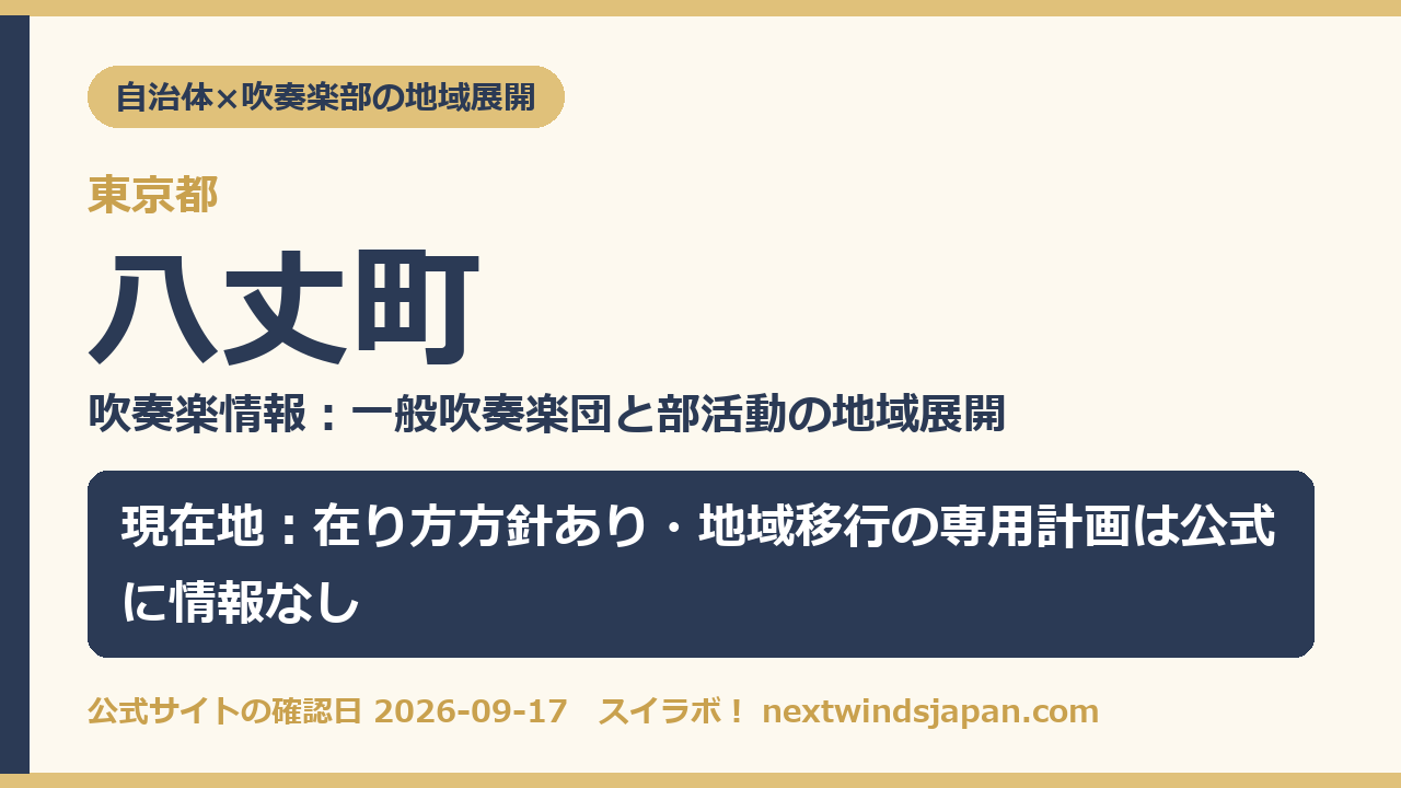 八丈町の部活動地域展開の現在地カード