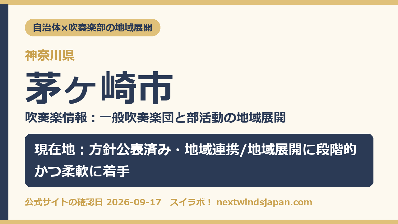 茅ヶ崎市の部活動地域展開の現在地カード