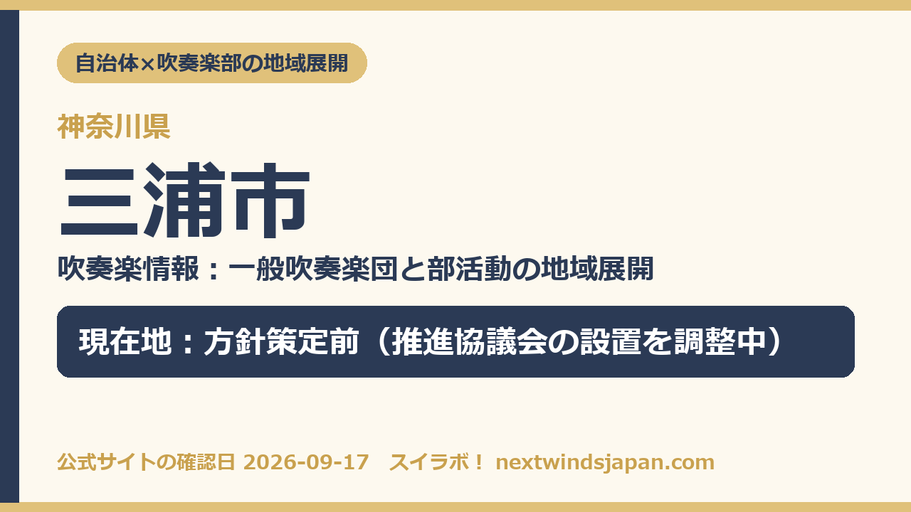三浦市の部活動地域展開の現在地カード