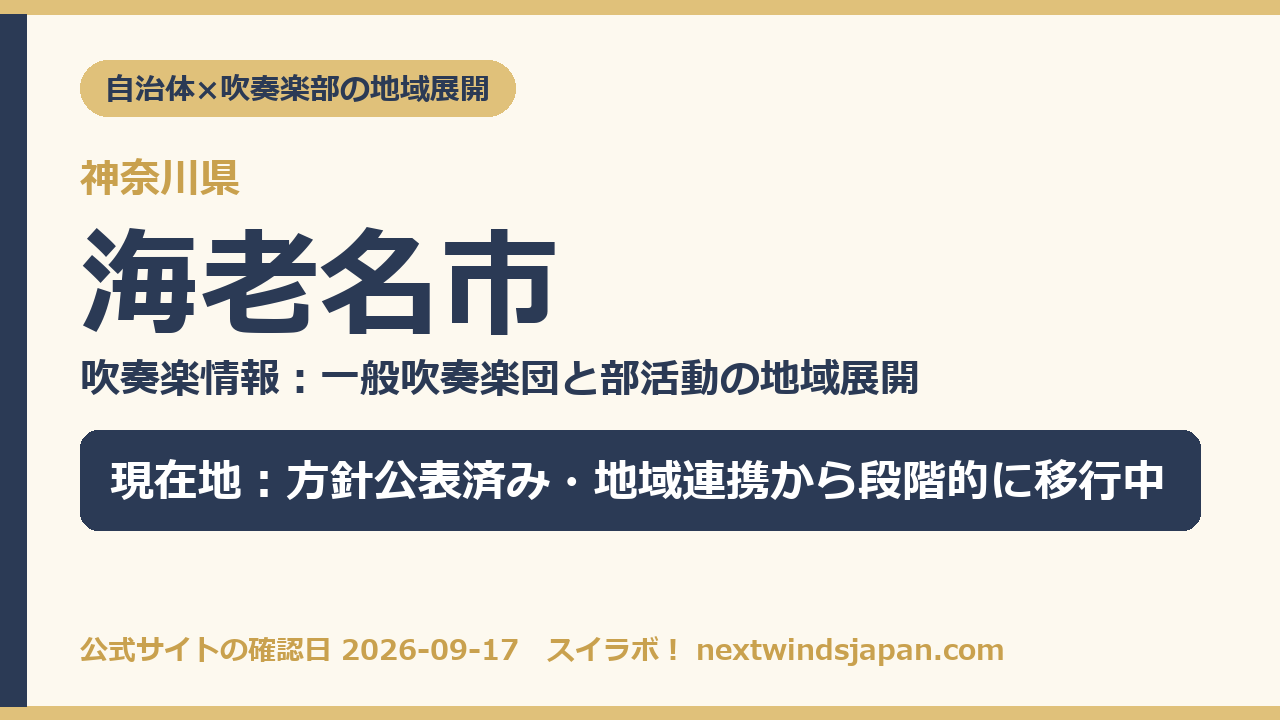 海老名市の部活動地域展開の現在地カード