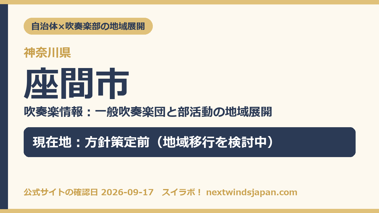 座間市の部活動地域展開の現在地カード