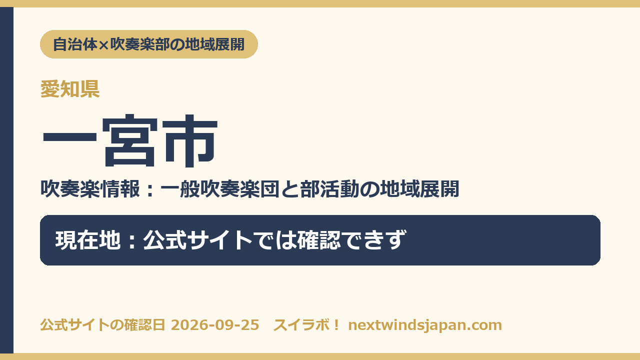一宮市の部活動地域展開の現在地カード