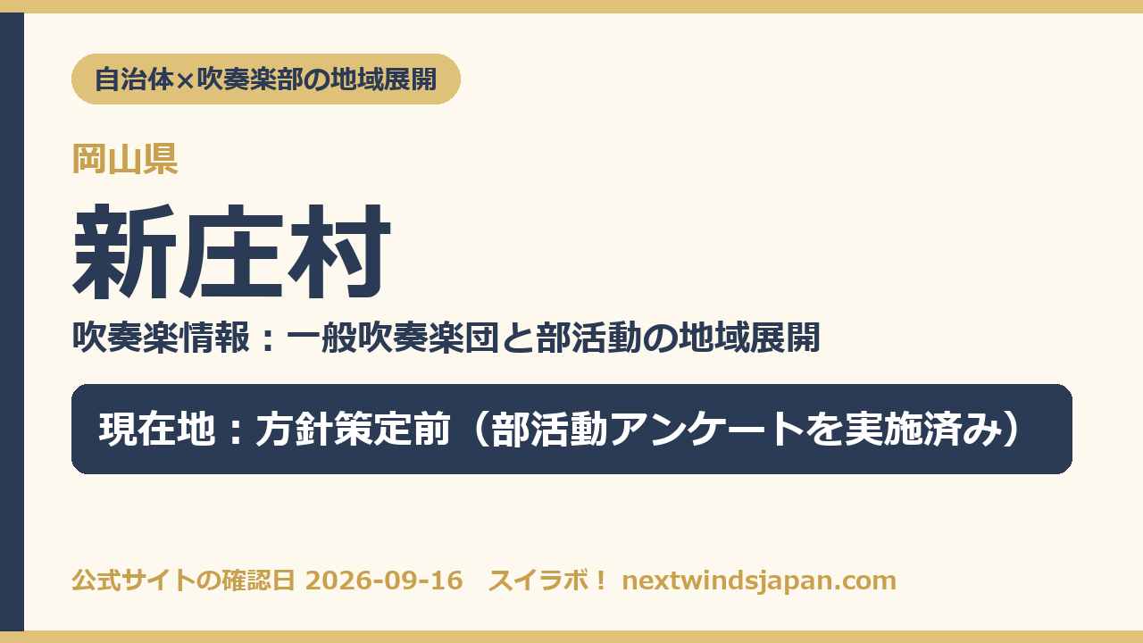 新庄村の部活動地域展開の現在地カード