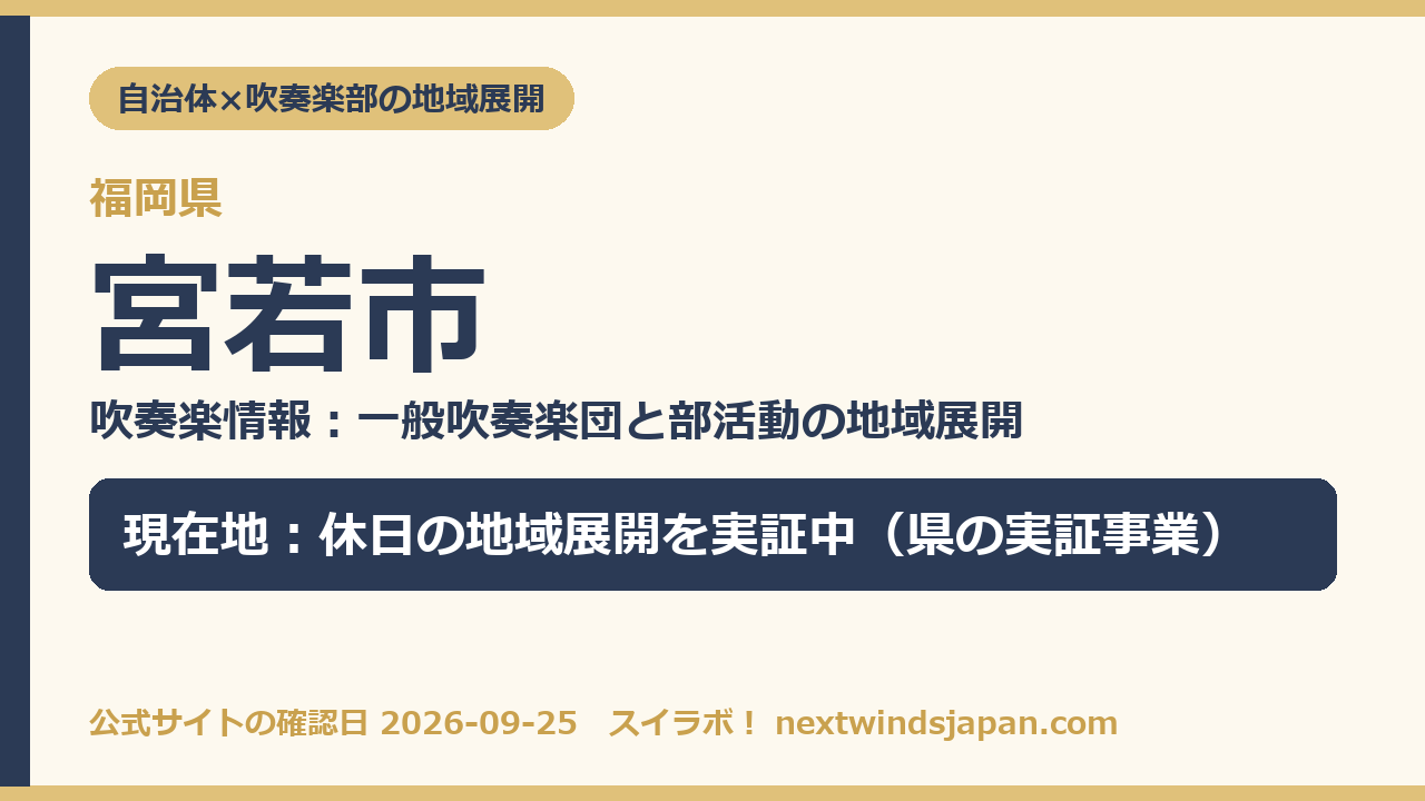 宮若市の部活動地域展開の現在地カード