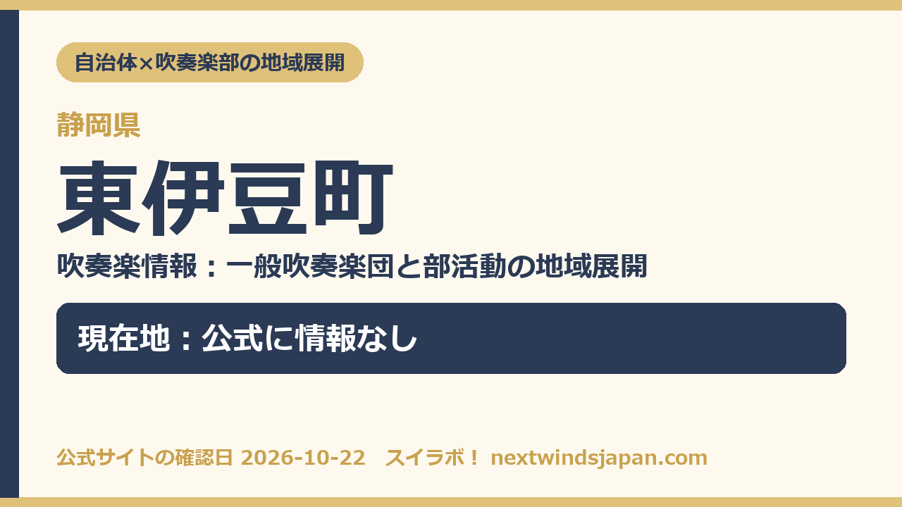 東伊豆町の部活動地域展開の現在地カード