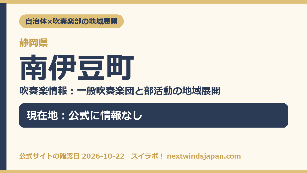 南伊豆町の部活動地域展開の現在地カード