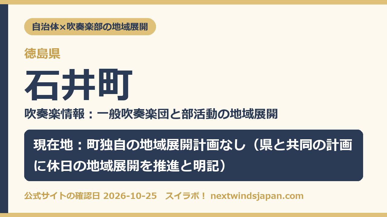 石井町の部活動地域展開の現在地カード
