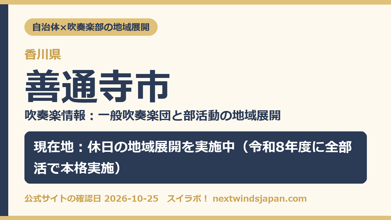 善通寺市の部活動地域展開の現在地カード