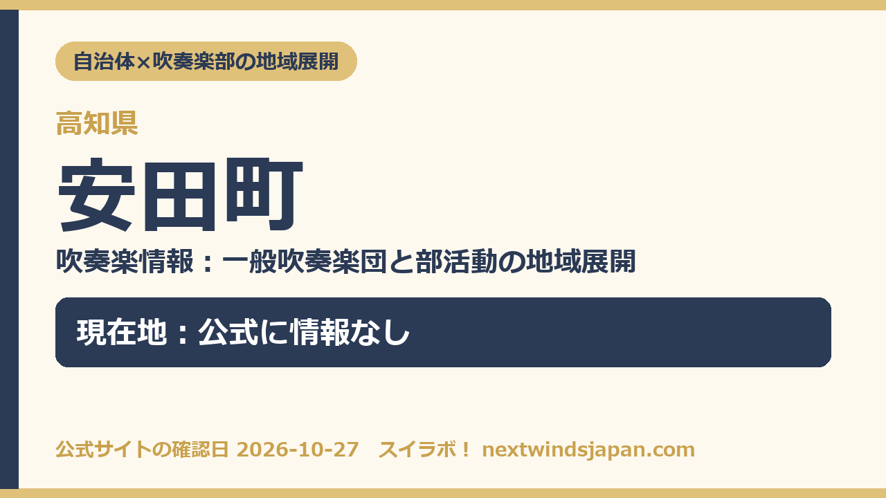 安田町の部活動地域展開の現在地カード
