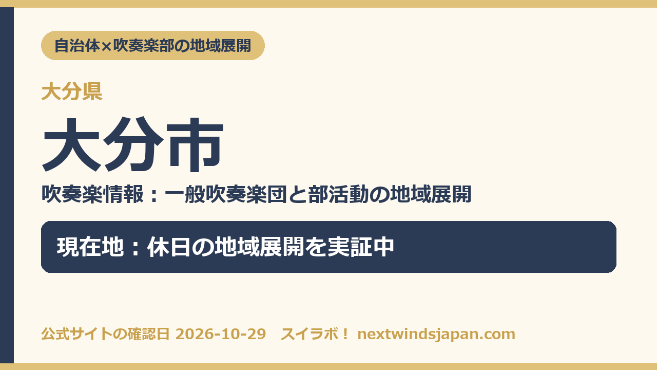 大分市の部活動地域展開の現在地カード