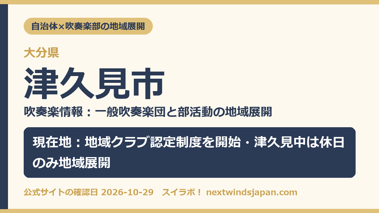 津久見市の部活動地域展開の現在地カード