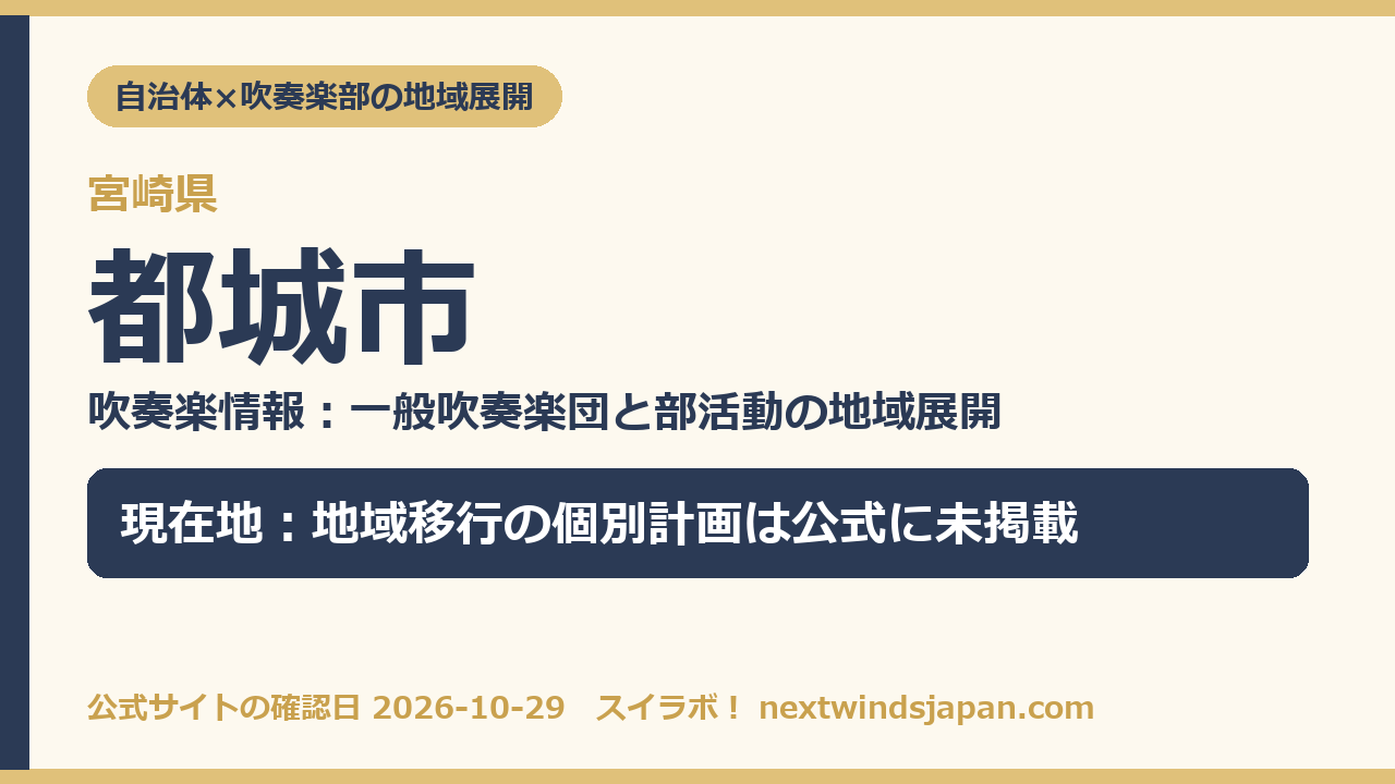 都城市の部活動地域展開の現在地カード