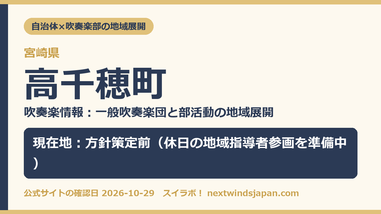 高千穂町の部活動地域展開の現在地カード